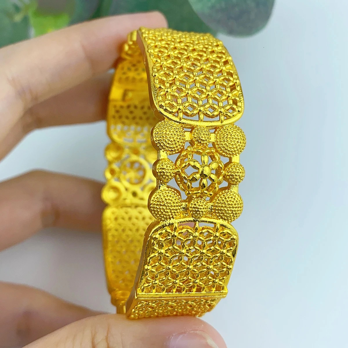 ANIID African Charm 24k Gold Plated Bangles For Women Arabic Bridal Dubai Indian Bracelet Nigerian Wedding Jewelry Party 250616