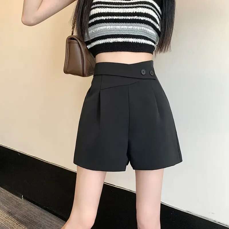 Suit with Woman Short Pants High Waist Black Shorts for Women Fashion Clothing 2025 Harajuku Hot 2000s Clothes Y2k Outdoor Cheap