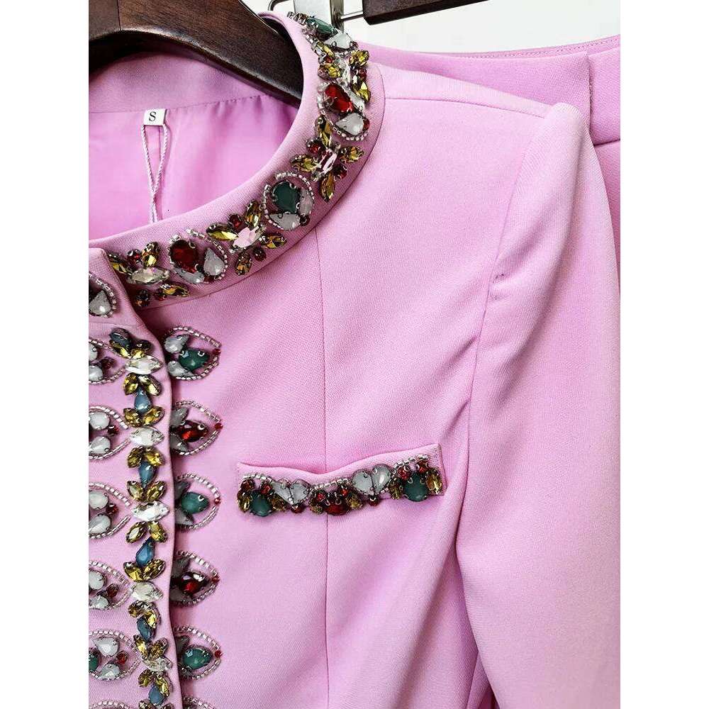 Designer Clothing 2025 Hit Color Two Piece Set For Women O Neck Long Sleeve Top High Waist Slim Pants Female Fashion Style New