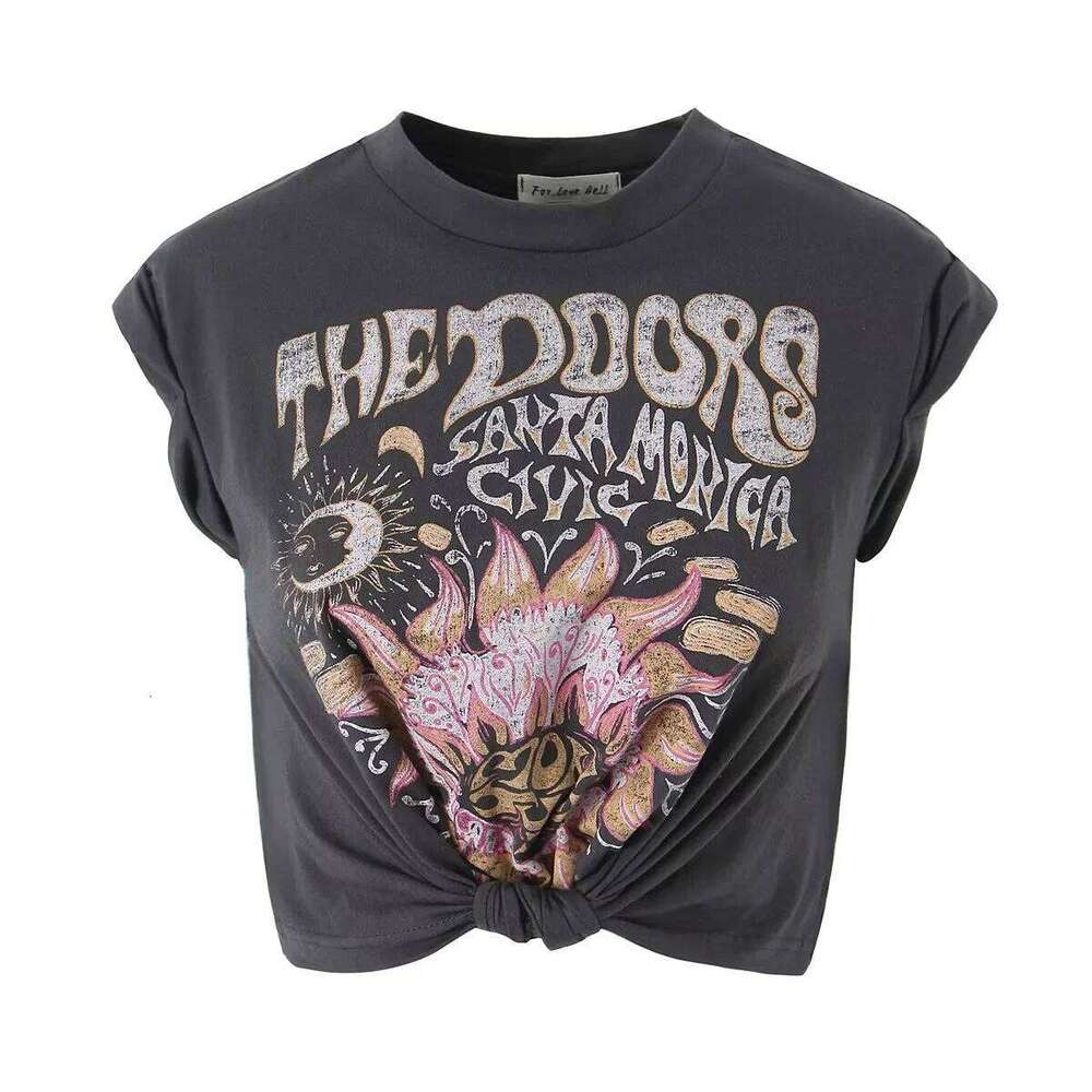 Designer Clothing 2025 Boho Inspired Eagle Printed T-Shirts Women Short Sleeve O-Neck Cotton Faded Tee Female Streetwear Vintage Wild Punk T Shirt Top