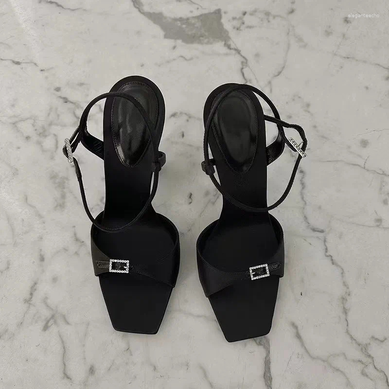 2025 S Fashion Designer Sandals Women S Shoes Sexy Summer Square High Heeled Head Stiletto Nightclub Platform