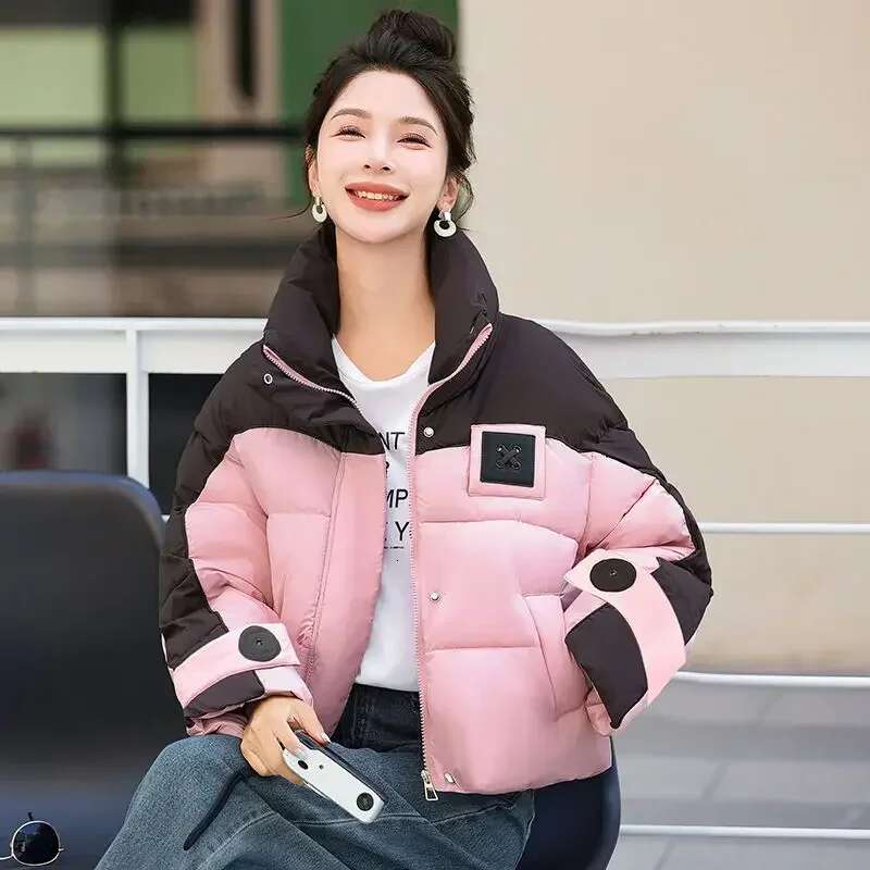 Loose Casual Coats for Women Zip-up Parkas Woman Short Discount New in Outerwears Jackets Youthful Korean Style Clothing Great