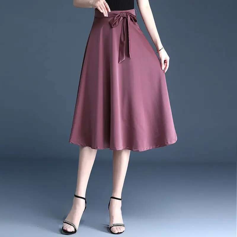Woman Skirt Summer 2025 Midi A Line Skirts For Women Offer Original Hot Aesthetic New In Luxury Elegant Casual High Quality V