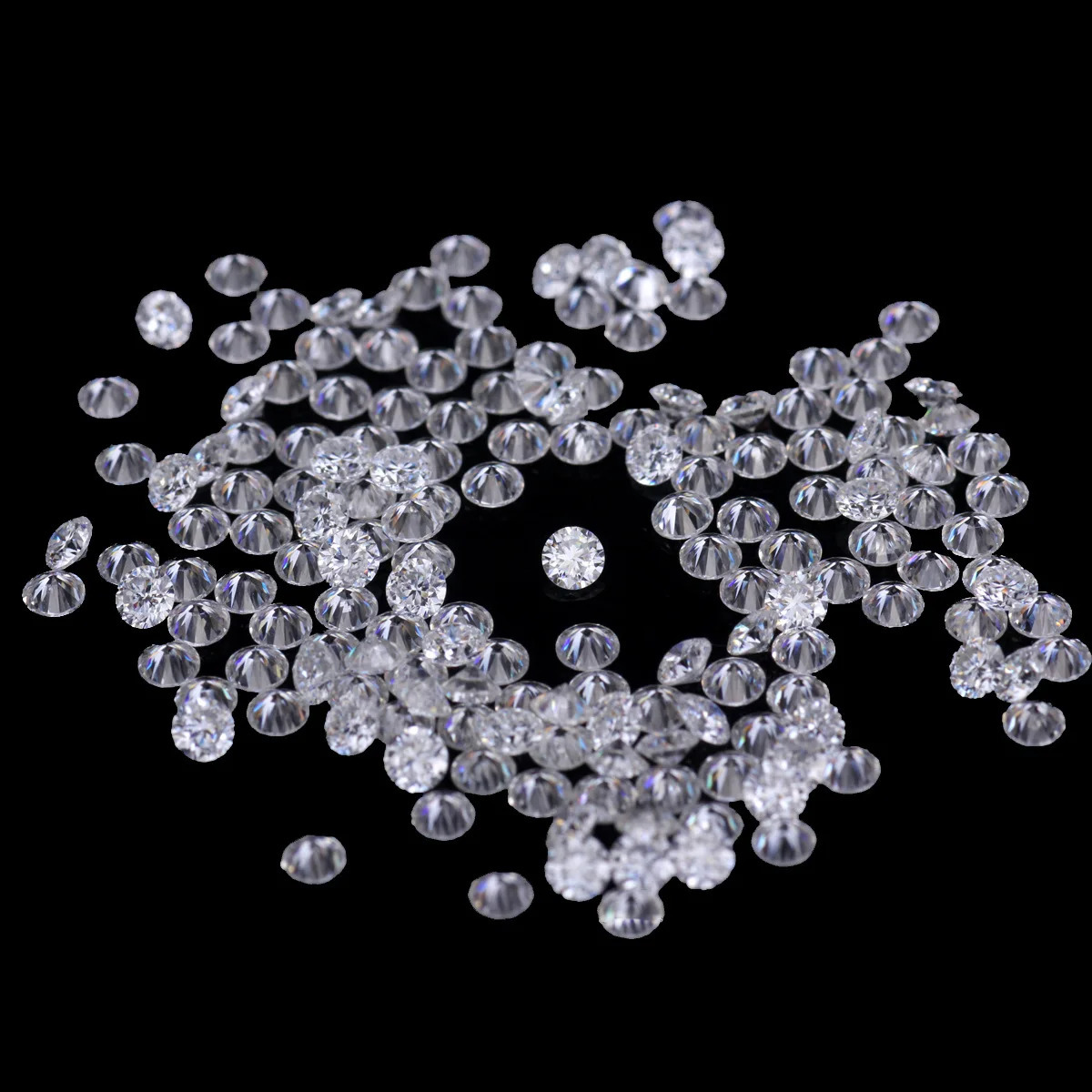 1.0ct / Pack Real Top D Color VVS1 Small Sizes Loose Stones 0.8mm-3.0mm Gemstones Passed Diamond Tested 250617