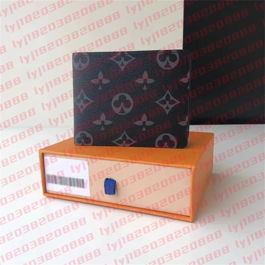 High quality Designers Luxury Genuine Leather Wallets cardholder France Paris plaid style billfold luxurys mens women short wallet High-end Purse Crossbody Bag 11A