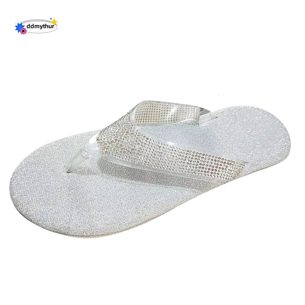 S Slippers for Sandals Flip Beach Platfrom Rhinestones Shoe Women Flops Women's Soft Open Toe Slipper ddmythur