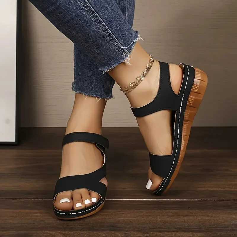 Women Sandals 2025 New Summer Beach Sandals Women Heels Sandalias Casual Wedges Footwear Summer Shoes Soft Heeled Sandals Woman Z250617