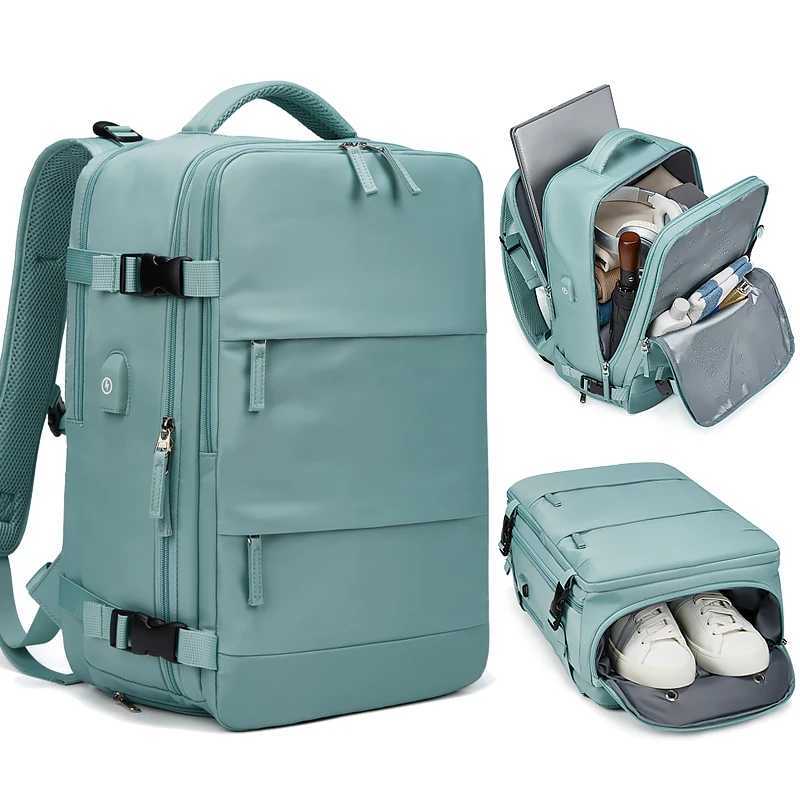Women Laptop Backpack 15.6inch Teenage USB charging school Backpack Independent Shoe bag travel Backpack outdoor Backpack Z250617