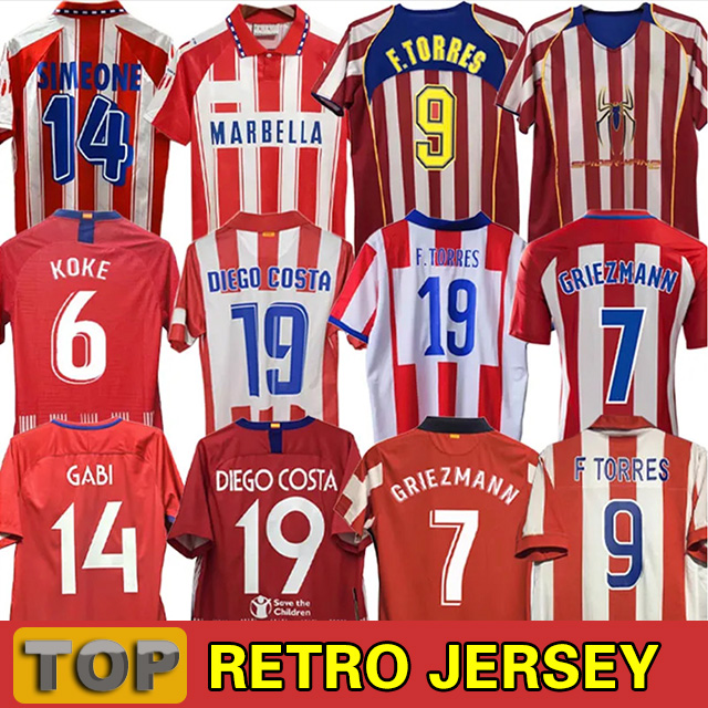 2005 Retro Jerseys 2013 2004 2014 Atletico Madrids soccer jerseys kun Aguero Griezmann MAXI F.TORRES 04 05 10 11 13 14 15 94 95 96 97 Gabi Forlan SIMAO