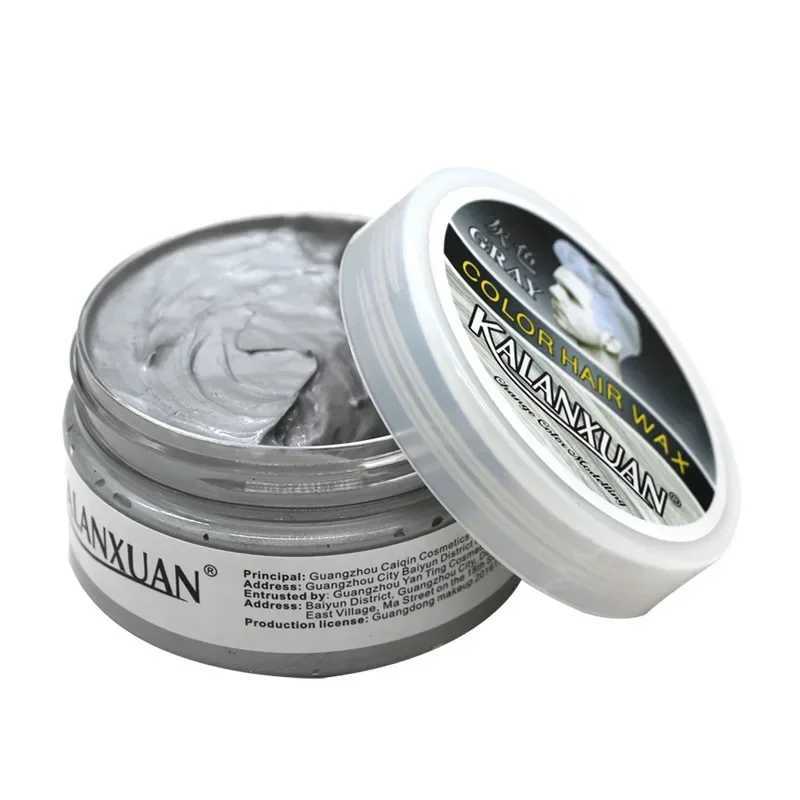 9 Hair Colors Temporary Molding Paste 8 Color Blue Bury Grandma Gray Green Hairs Dye Wax Mud Styling Pomade free shipping