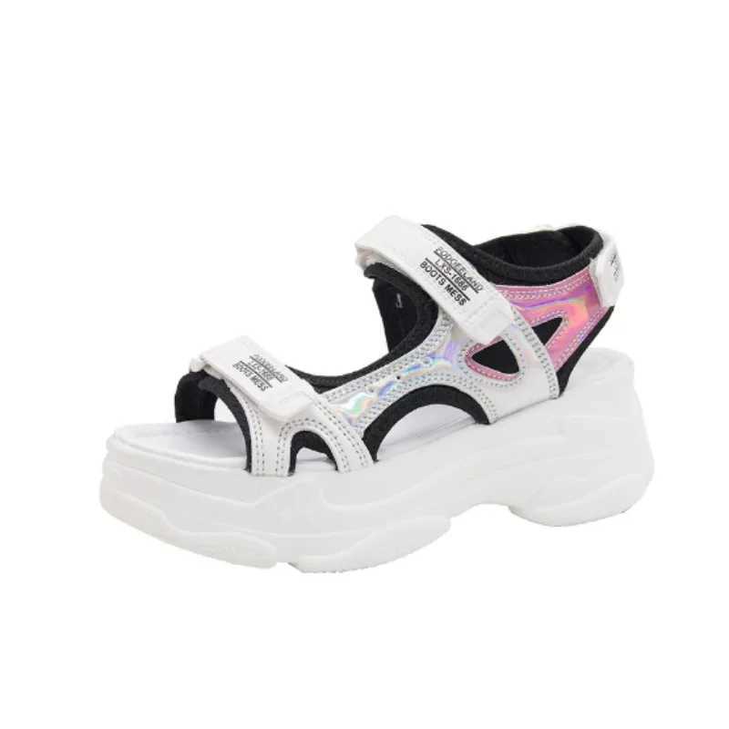 New Summer Fashion Wear-resistant Height-enhancing Sandals Comfortable Non-slip Beach Casual Thick-soled Sports Shoes for Women Z250617