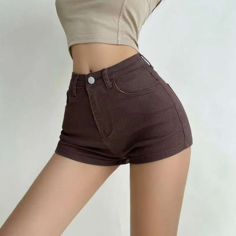 2025 New In Tight Sexy Denim Shorts for Women Fashion Clothing XL Summer Flowy 2000s Clothes Y2k Normal Short Jean Pants Woman