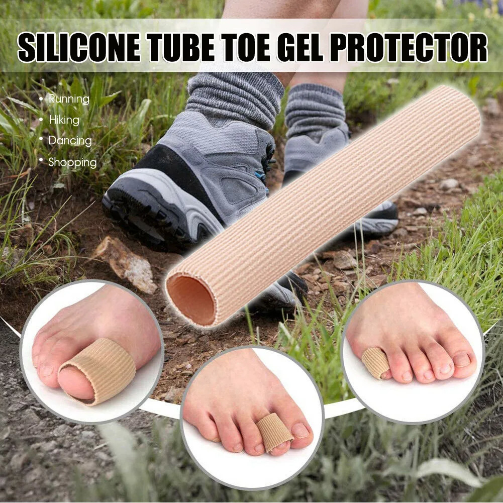 Silicone Tube Toe Gel Protector Cover Finger ToeS Fabric Gel Bandage Insoles Corns Blisters Pain Relief Soft Pads 250613