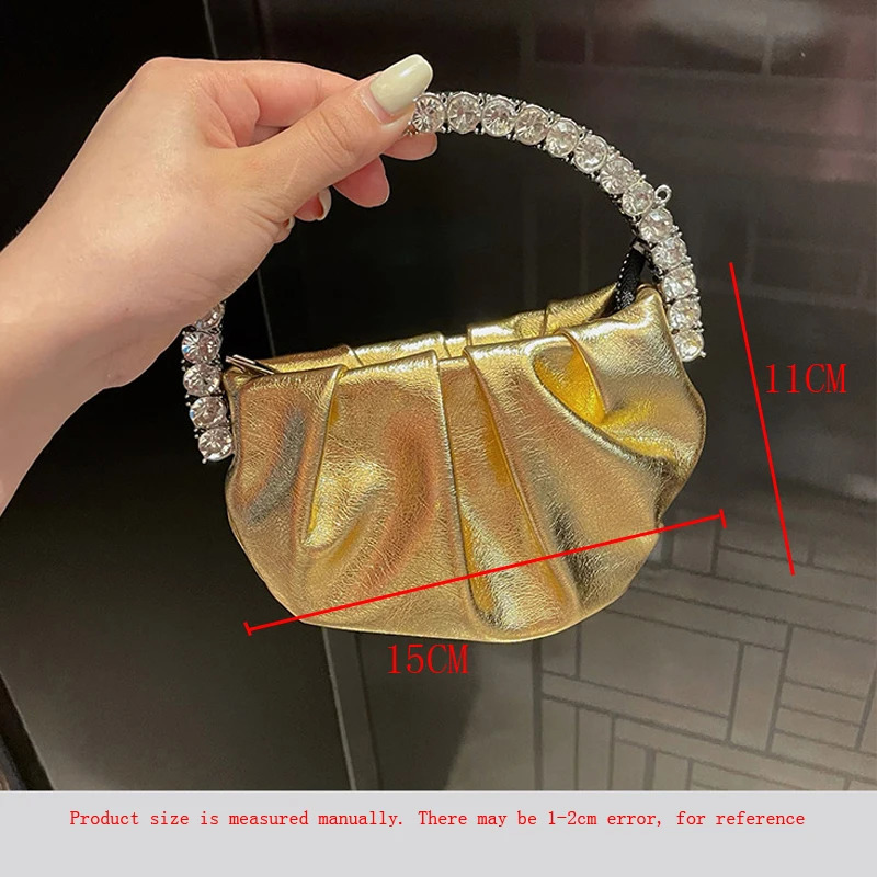 Shiny Crystal Purses and Handbag Luxury Designer Rhinestones Clutch Purse Bag for women handle bag leather Shoulder 250614