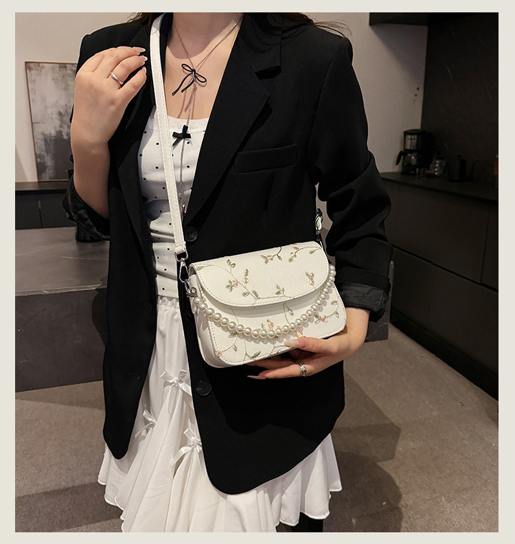 Free Shipping 2025 New Designer Bag High-end Fashion Lace Pearl Women's Single Shoulder Handbag High-quality Large Capacity Shopping Bag
