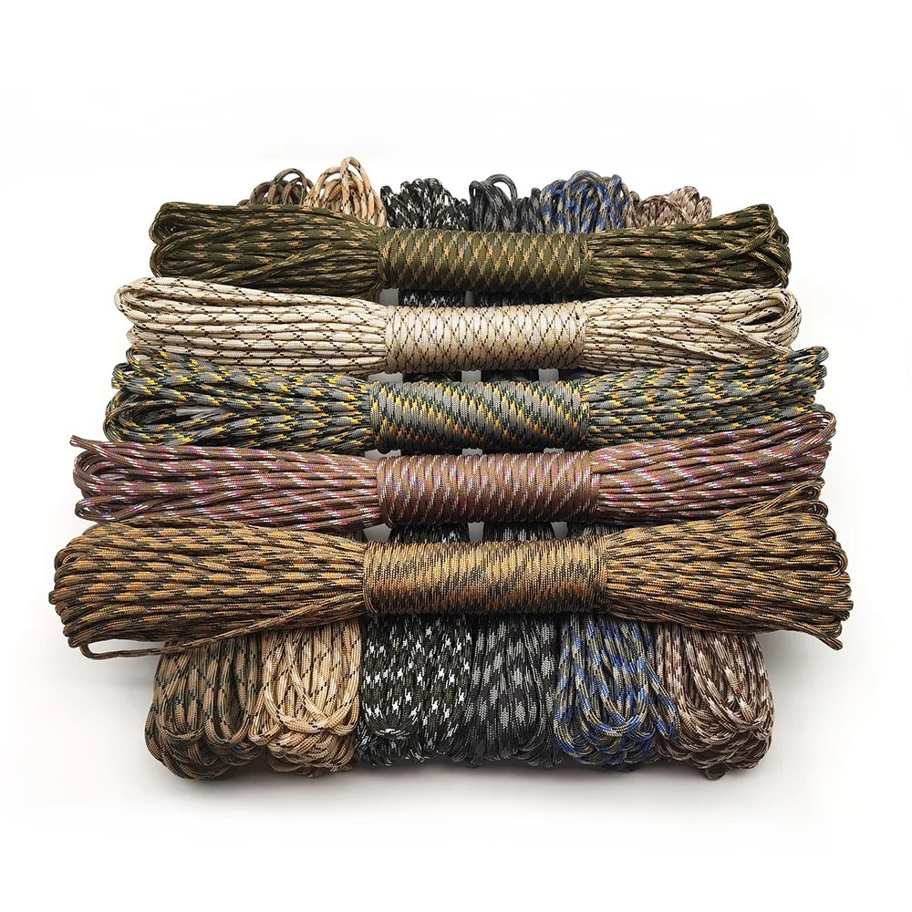 4 Size Dia4mm 7 stand Cores Paracord for Survival Parachute Cord Lanyard Camping Climbing Rope Hiking Clothesline 250611