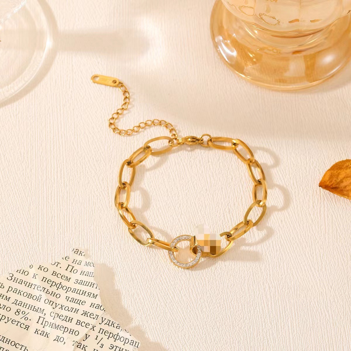Minimalist Studded Bracelet for Women, Design, Unique Titanium Steel, Non-Fading Jewelry