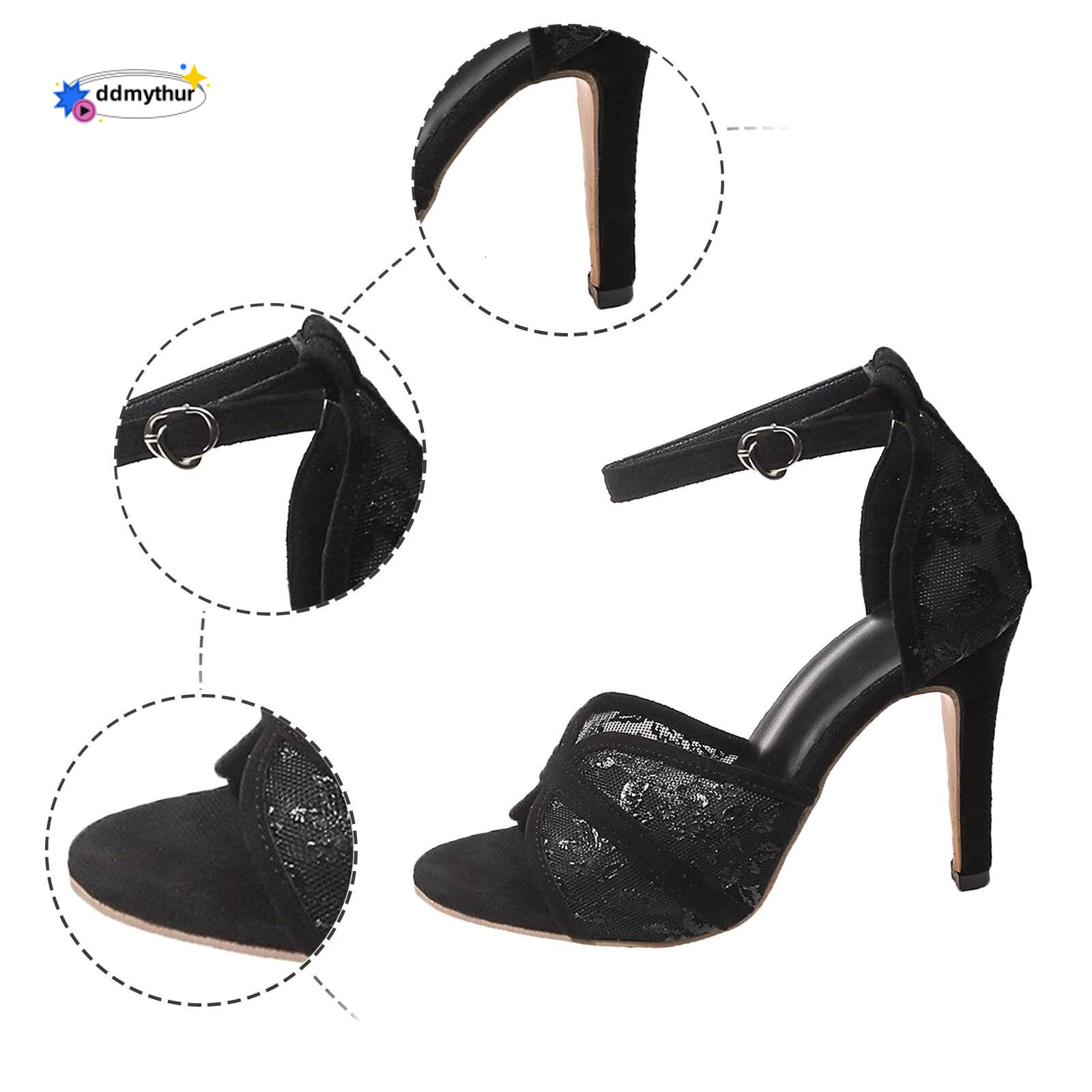 Cheap Shoes Clearance Free Shipping Women Sandals Fashionable New Pattern Sequin Decoration Pointed Open Toe ddmythur