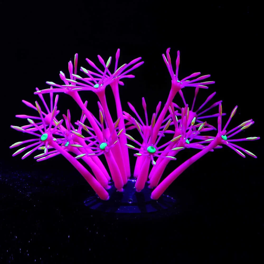 Luminous Aquarium Coral Plant Ornament Artificial Underwater Decoration Glowing Fish Tank Decor Aquatic Landscape Supplies 250613