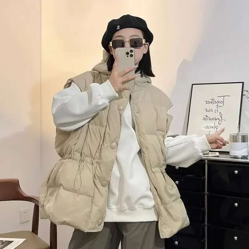 Quilted Solid Color Womens Vests Warm Insulated Autumn Clothes Fashion 2025 Lady Giletes Pretty Elegant New Outerwear Youthful