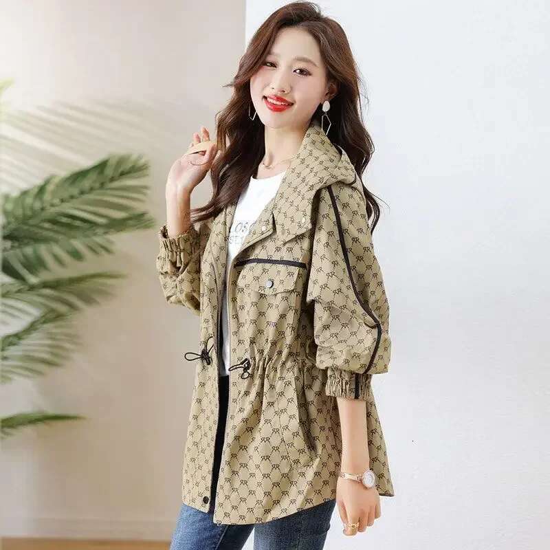 Womens Windbreaker Jackets Spring Autumn Loose Female Coat Sale Cheap Great Long Sleeve Fashion 2025 Luxury Vintage Trend Offer