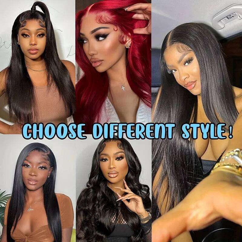 Alimice Straight 5x5 HD Lace Closure Ready to Wear Wig for Beginners Glueless Wigs Human Hair