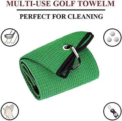 Microfiber Waffle Weave Golf Towel Logo Printing Jacquard Craft Made in China