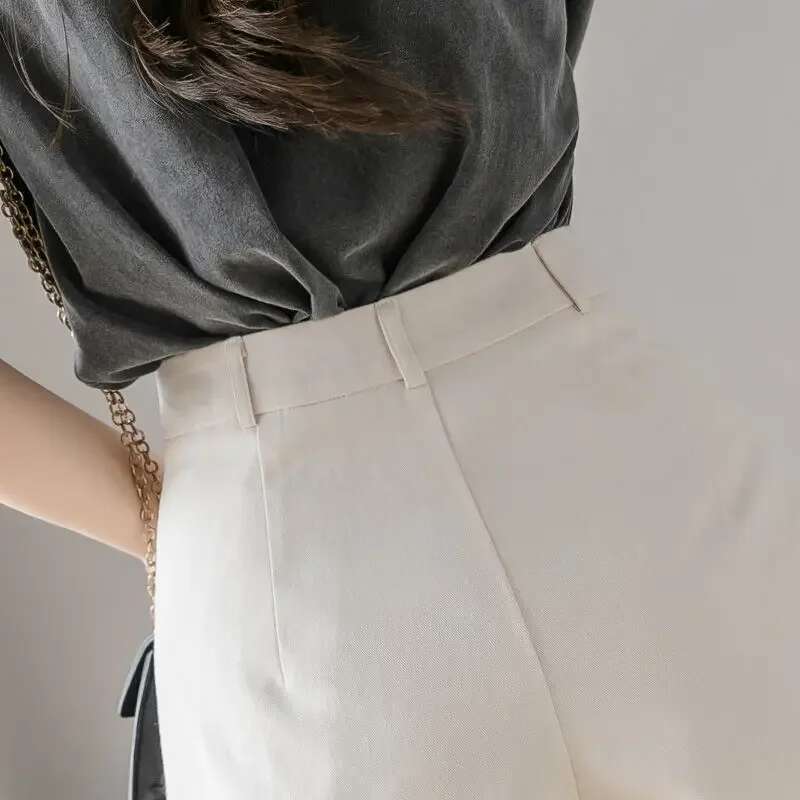 Short Pants for Women To Wear Boxer High Waist Loose Work Womens Shorts Baggy Office Wide Streetwear Aesthetic Trend 2025 Cheap