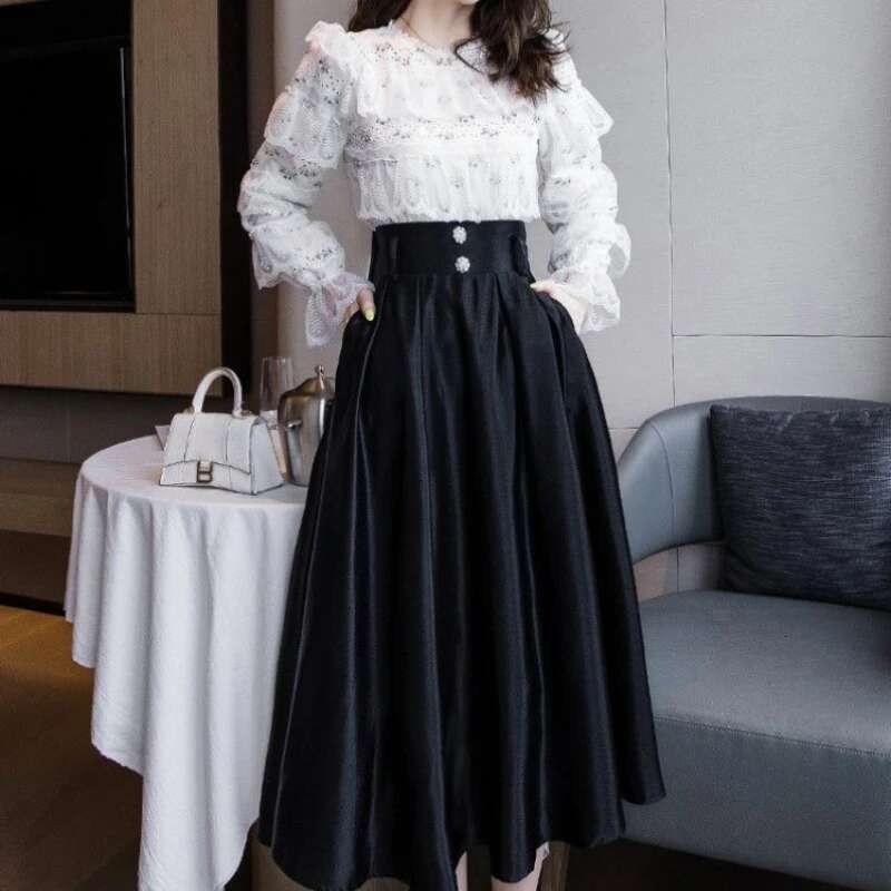 Womens Skirt Luxury Elegant Long Maxi Female Skirts Casual A Line Clothing Trend 2025 Korean Fashion Premium Sales Summer Chic