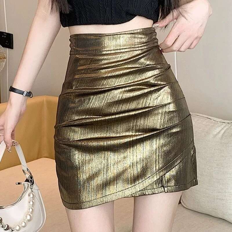 2025 Mini High Waist Skirts for Women Short Woman Skirt Gyaru Casual Quality New In Korean Style Stylish A Line Trend Fashion V