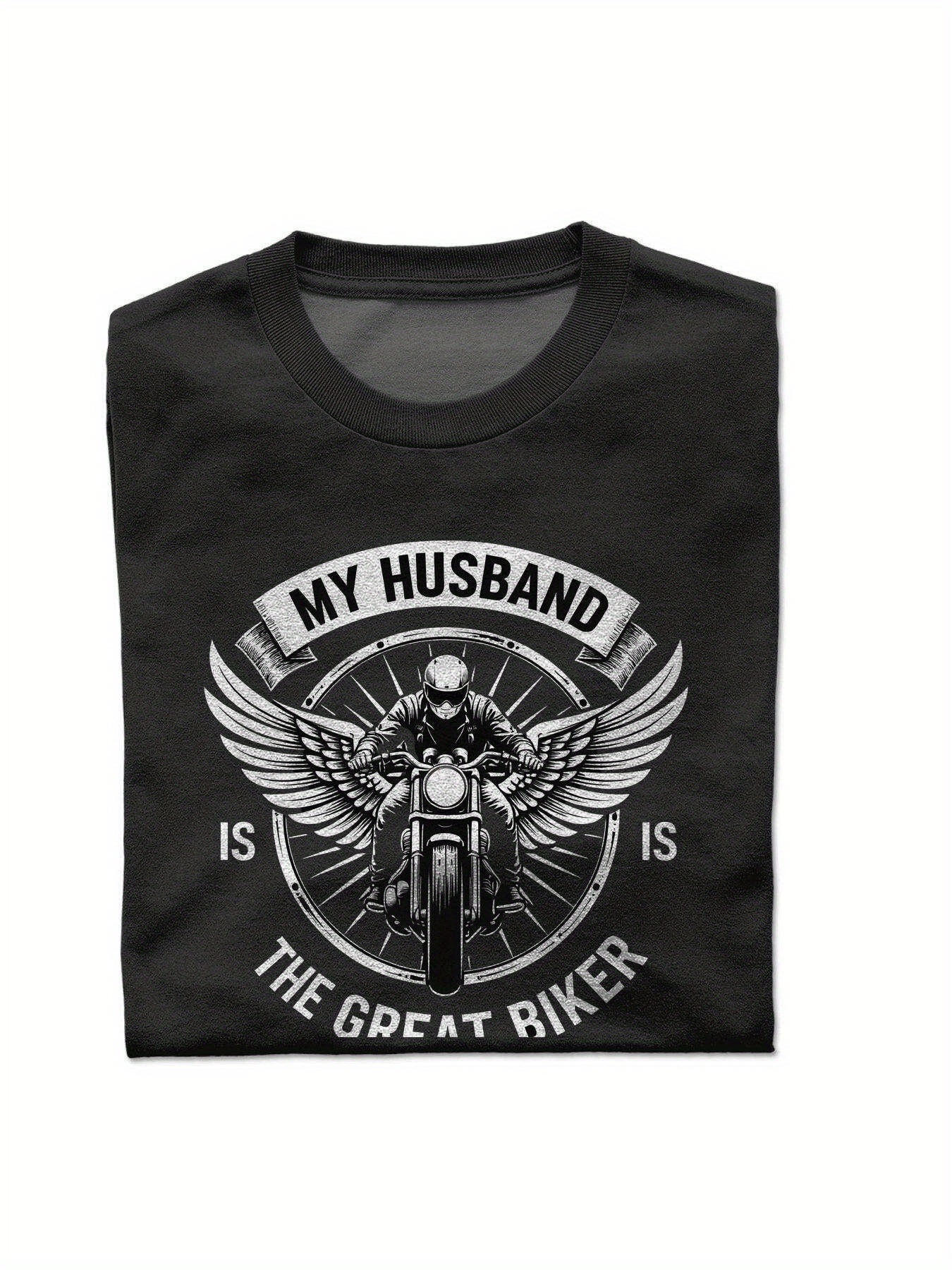 Dongdumaoyi Cotton T Shirts Round Collar White Motorcycle Men Adult Short Sleeve S-3Xl Black 180G e2af