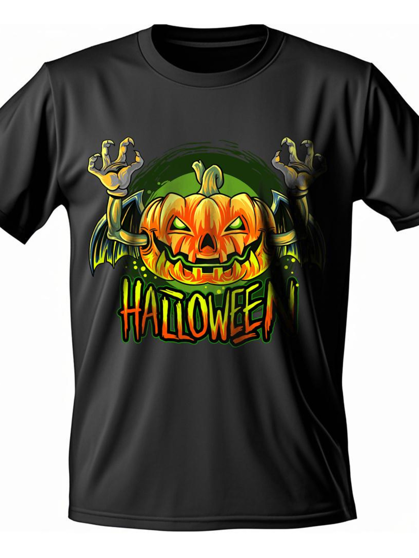 Dongdumaoyi Adult Text Cotton Men Round Collar 180G White T Shirts Black S-3Xl Graphics Short Sleeve Halloween 8127