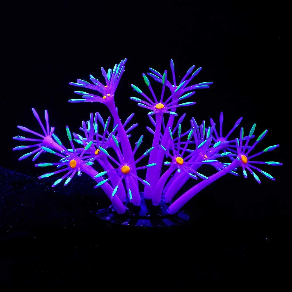 Luminous Aquarium Coral Plant Ornament Artificial Underwater Decoration Glowing Fish Tank Decor Aquatic Landscape Supplies 250613
