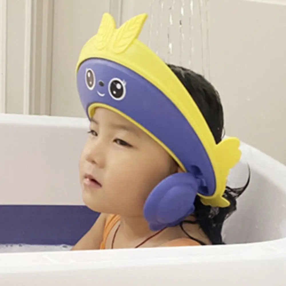 Adjustable Baby Shower Caps Waterproof Bath Visor Kids Boys Girls Shampoo Hat Protect Head Cover Ear Shield Wash Hair Cap 250617