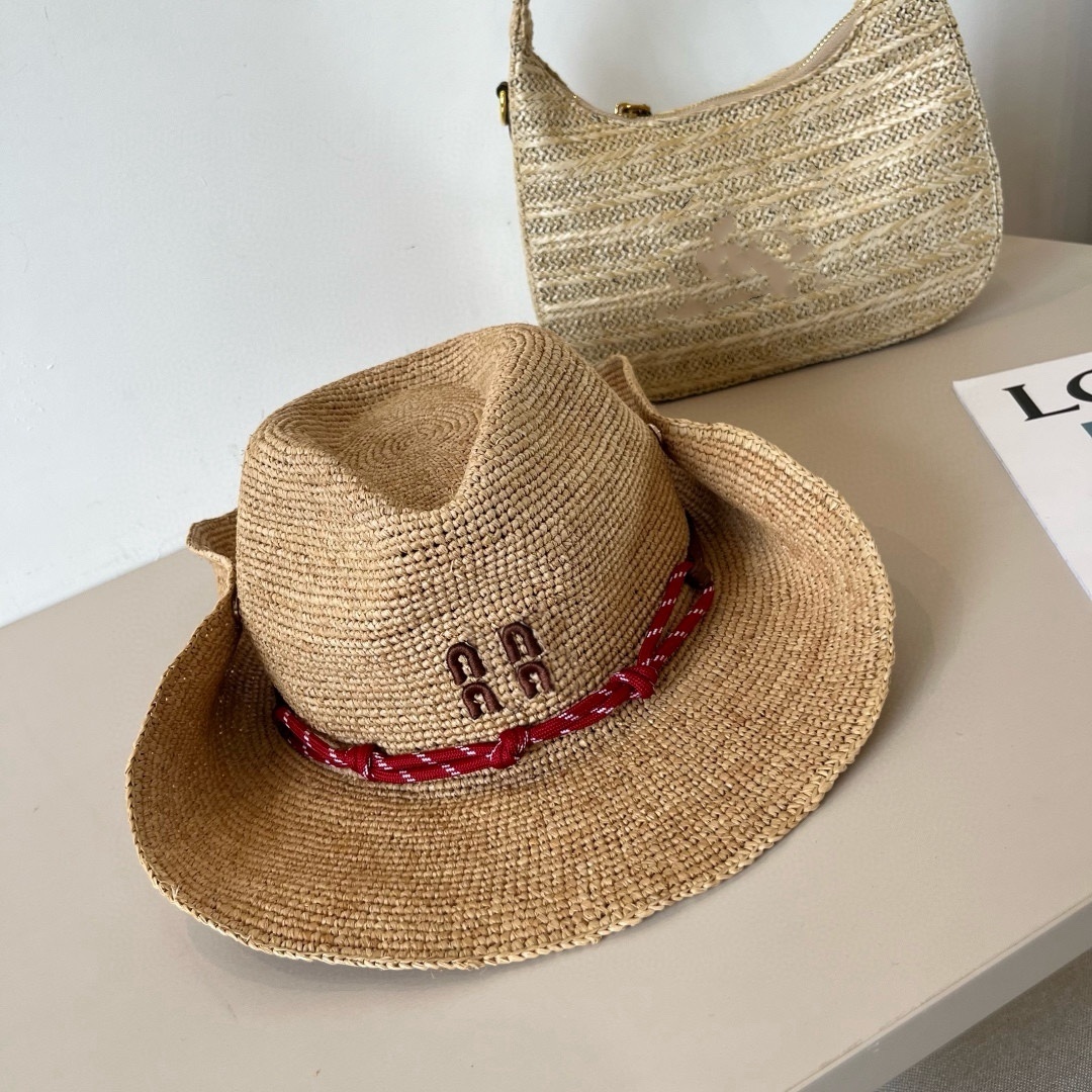 Wide Brim Hats Bucket Hats High Quality Straw Hat Designer Bucket Hat For Women Summer Outdoor Sun Protection Hat Travel Visitor Hats Beach Party Hat