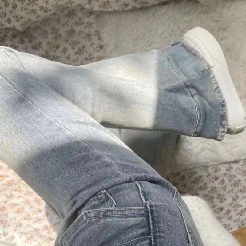 Womens Jeans Summer High Waist Female Cowboy Pants Korean Popular Clothes Pant Aesthetic Size X Larg Gyaru Top Selling Trousers