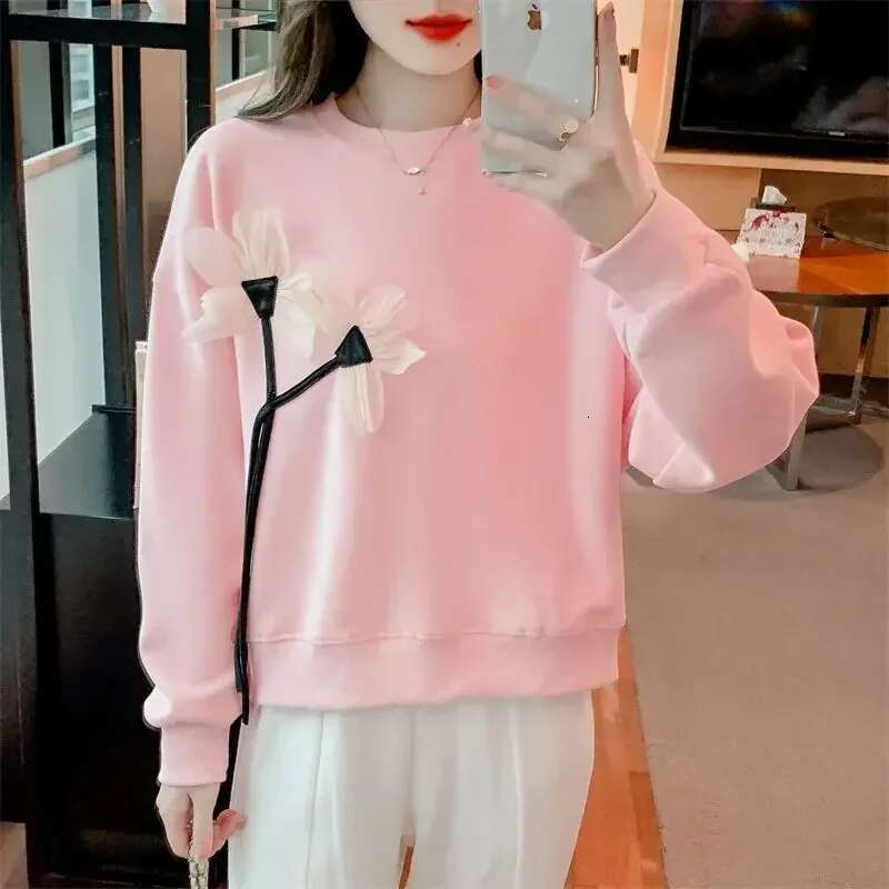 New In Womens Sweatshirts Basic Korean Pullovers Y2k Style Sport Designer Youthful Clothes High Quality Female Top Sweat-shirt