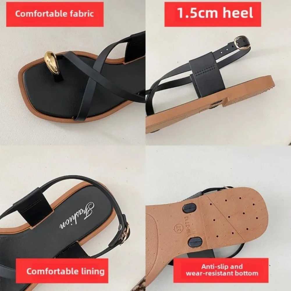 2025 New Casual Flat Sandals Women Clip Toe Anti Slip Slides Slippers Shoes Beachwear Footwear Hot Style Flip-flops Z250617