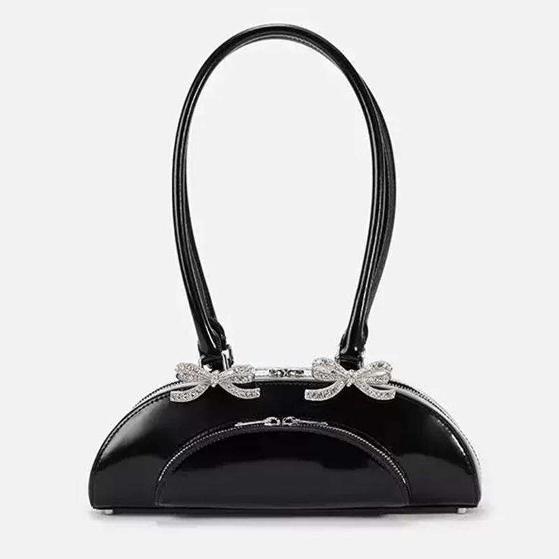 Trendy Sweet and Spicy Girl Bowknot Sparkling Diamond Socialite Lady Underarm Spring Summer New Women s Bag Fashion