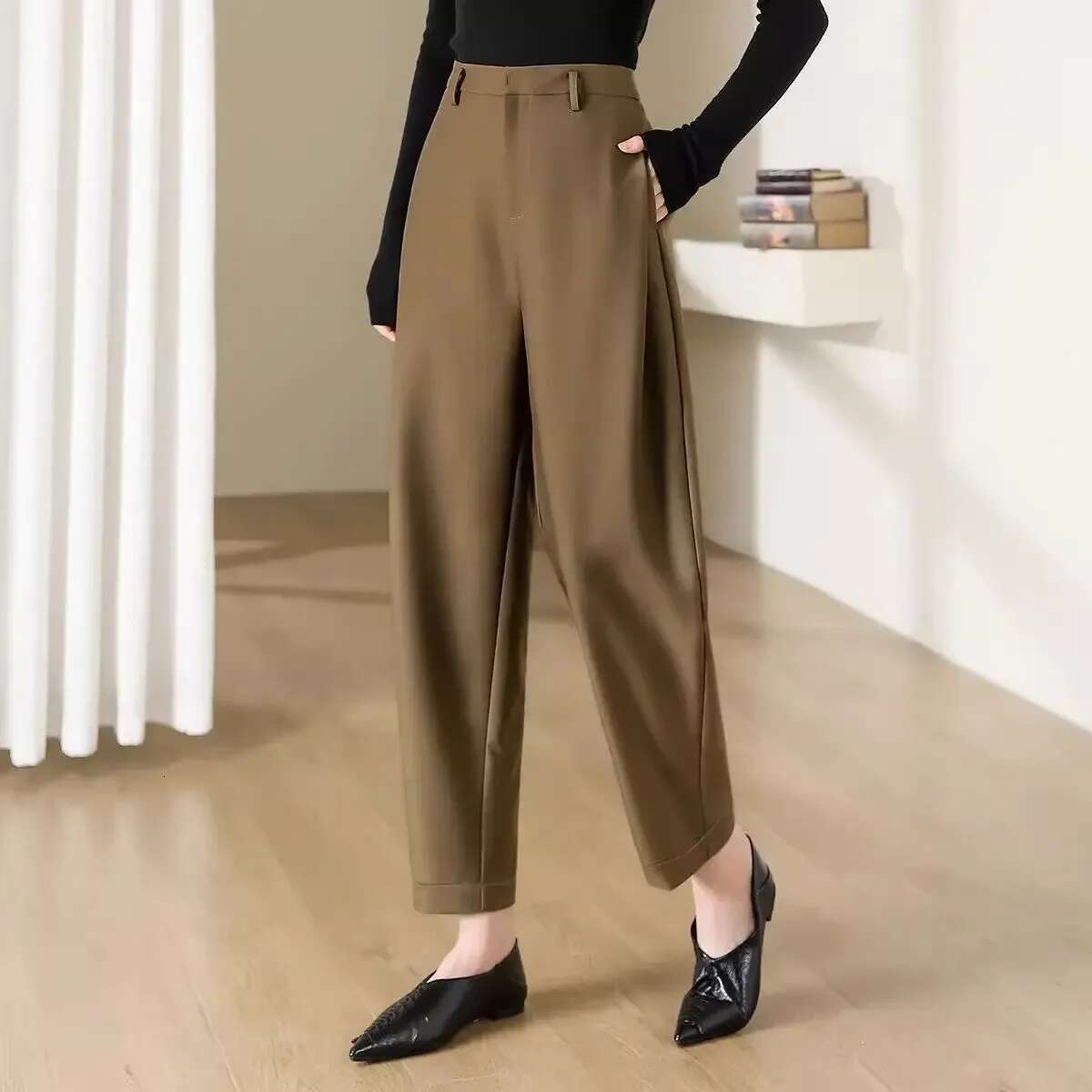 Baggy Harem Woman Trousers Straight Leg Loose Comfortable Stretch G Trends 2025 Outfits One Size 90s Original Pants for Women