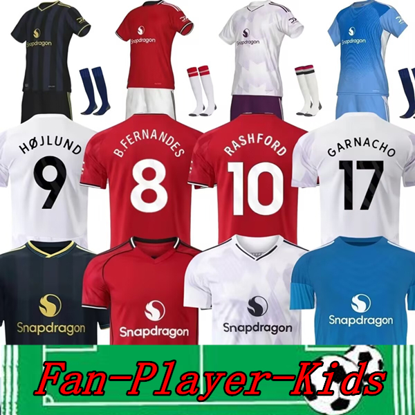 24 25 26 jerseys ANTONY ERIKSEN B.FERNANDES RASHFORD football shirt 2026 CASEMIRO Elanga GARNACHO MOUNT MARTINEZ HOJLUND Fan Player Kids