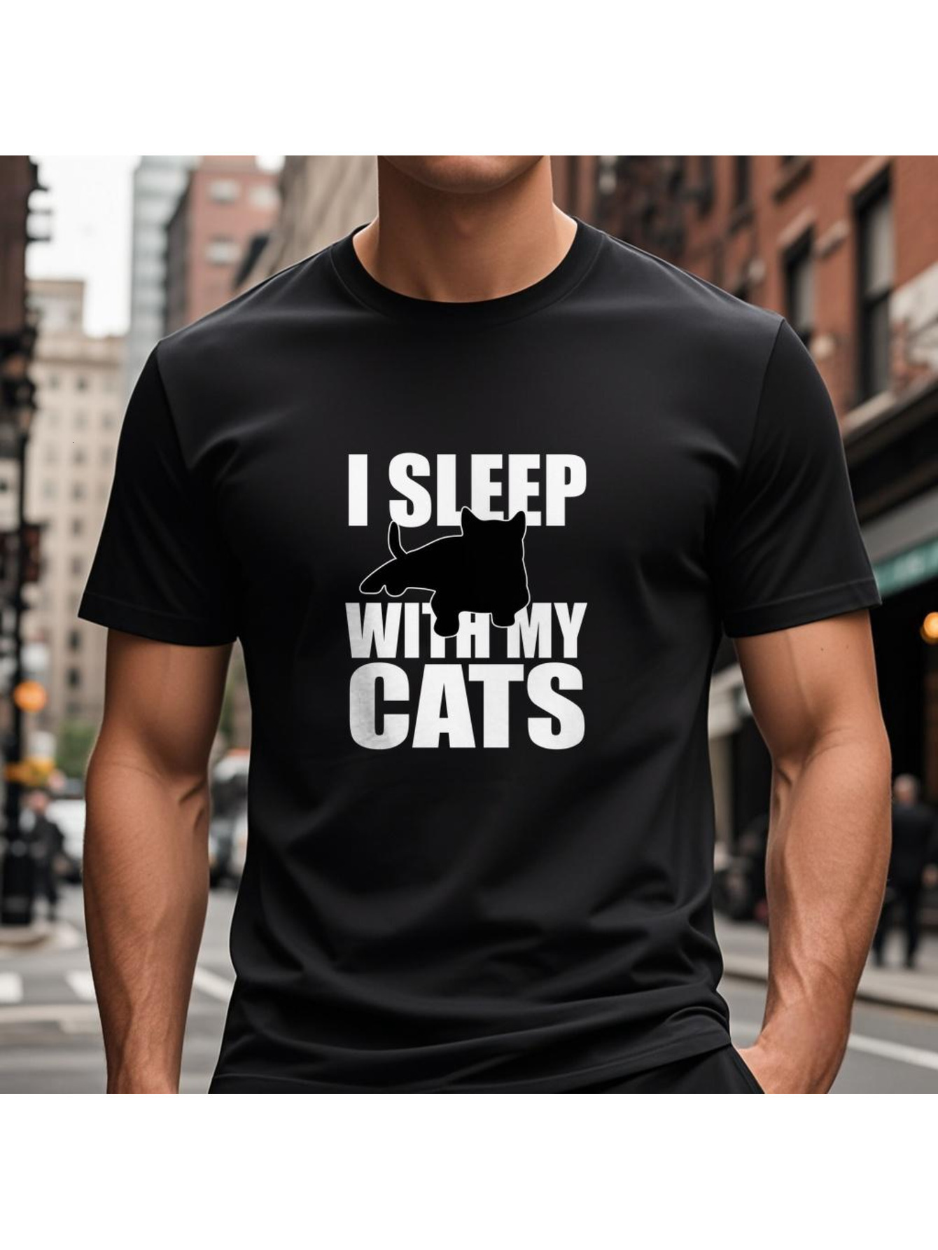 Dongdumaoyi Tiger S-3Xl Round Collar T Shirts Cotton Adult Men Short Sleeve Text White 180G Black 3756