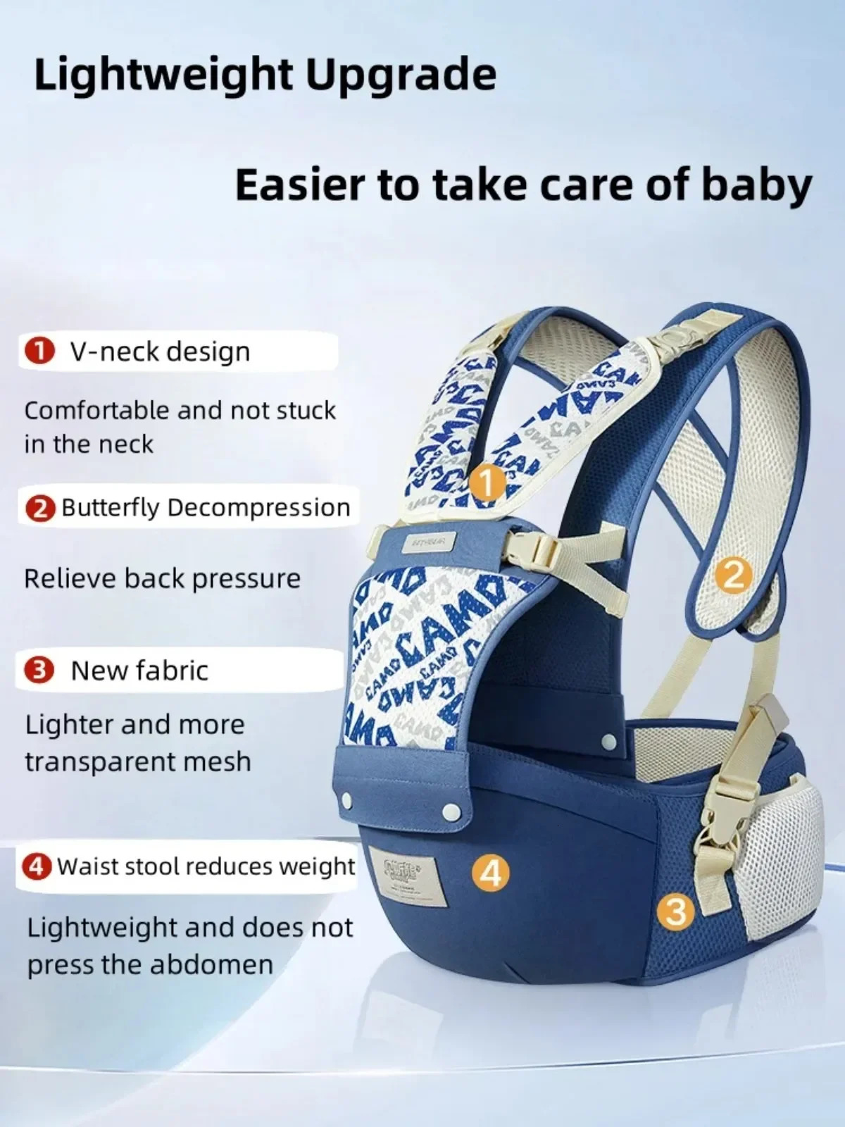 Baby Backpacks Waist Stool 4 in 1 Bag for Baby Accessories Sling Stuff born s Wrap Bebe Bags Toddler Backpack 250617