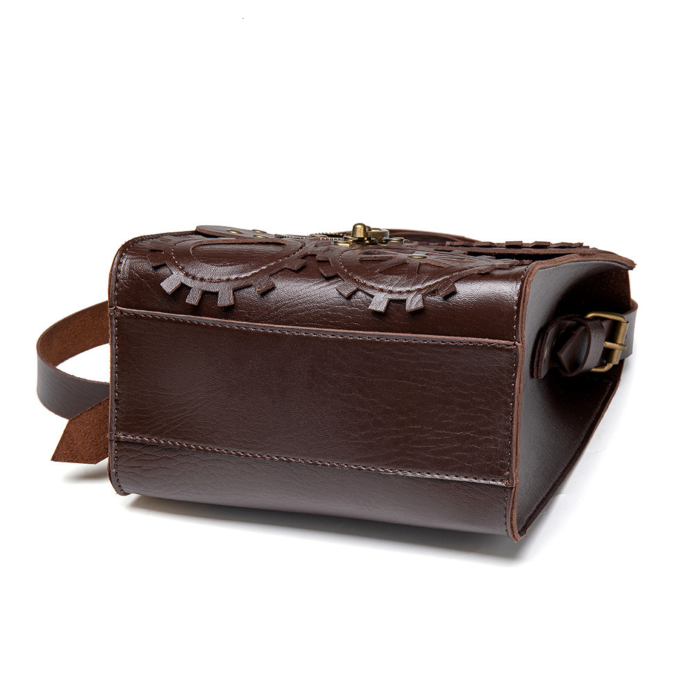 Free Shipping 2025 New Designer Bag Fashionable And High-quality Shopping Bag Steampunk Retro Style Women's Shoulder Handbag