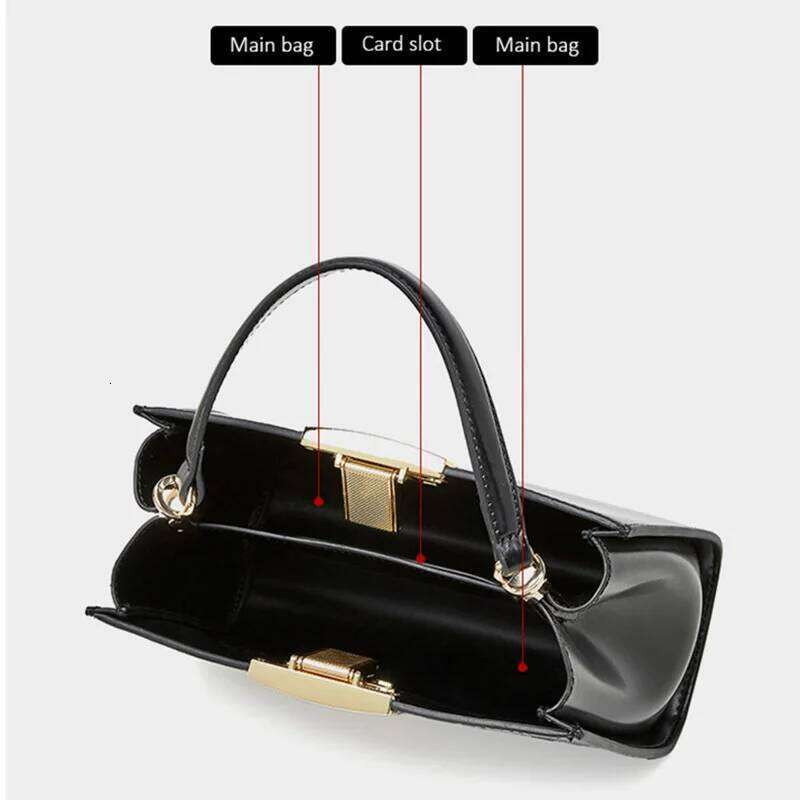 Top Handle 2025 New Versatile High-End Sense Exquisite Handbag Split Leather Crossbody Commuter Women's Bag