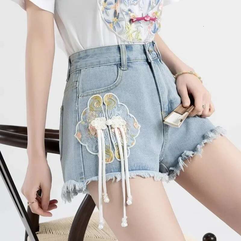 High Waist Short Jean Pants Woman Pocket Fringe Denim Shorts For Women Streetwear Outfits Hot Offer Aesthetic Hot Y2k Harajuku