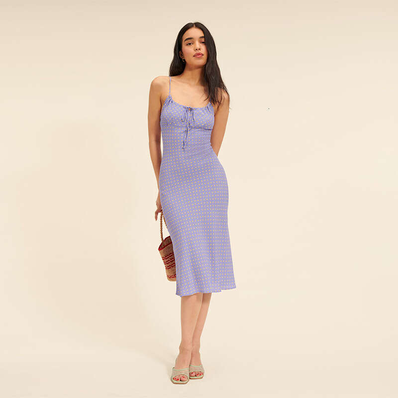 Dress Luxury Dress Womandress Designer Dress Robe De Designer 054#new 2025 Polka Dot Sexy Mid-length Slim Fit French Style Strap Dress Womens Fashion