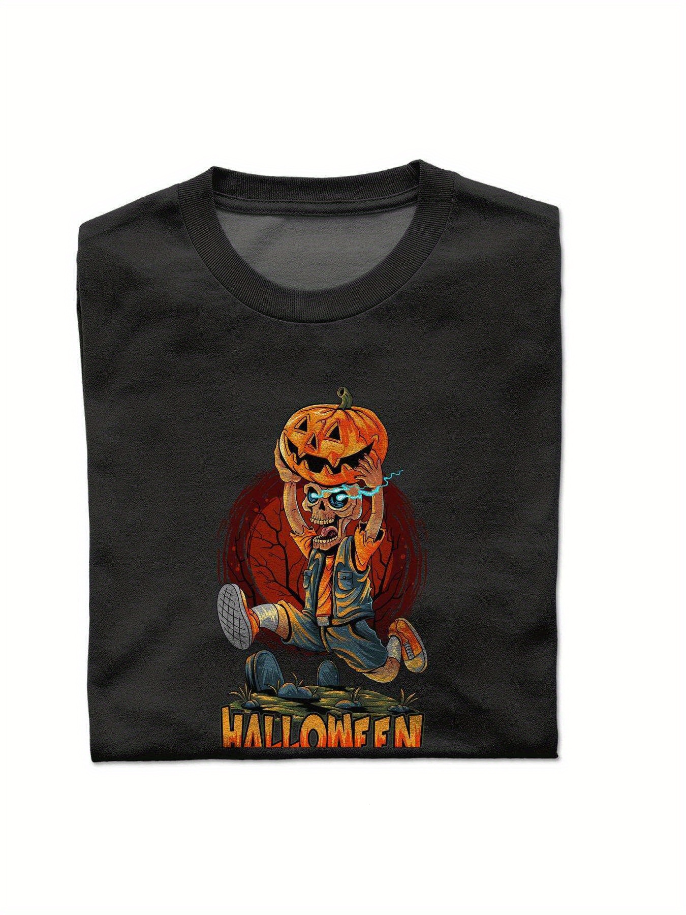 Dongdumaoyi T Shirts Men 180G Adult Sun Short Sleeve S-3Xl Cotton Tiger Round Collar Black White Halloween 7ebf