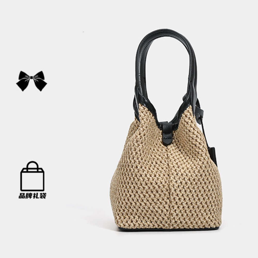 Korean Niche Design Straw Woven Basket New Beach Vacation Style Handbag Crossbody Bag