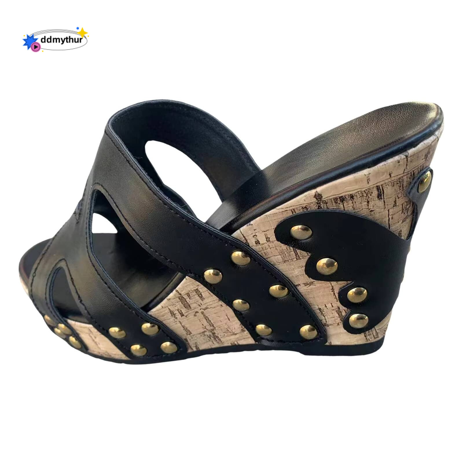 Style Rubber Sexy Slim Heel Party Shoes High Chunky Heels Flat Sandals For Women Dressy Size 11 ddmythur